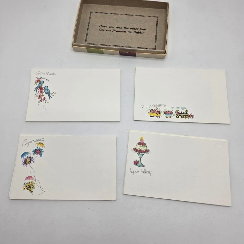 Vintage Greeting Cards‎ 16ct Multicolor Retro Floral Stationery